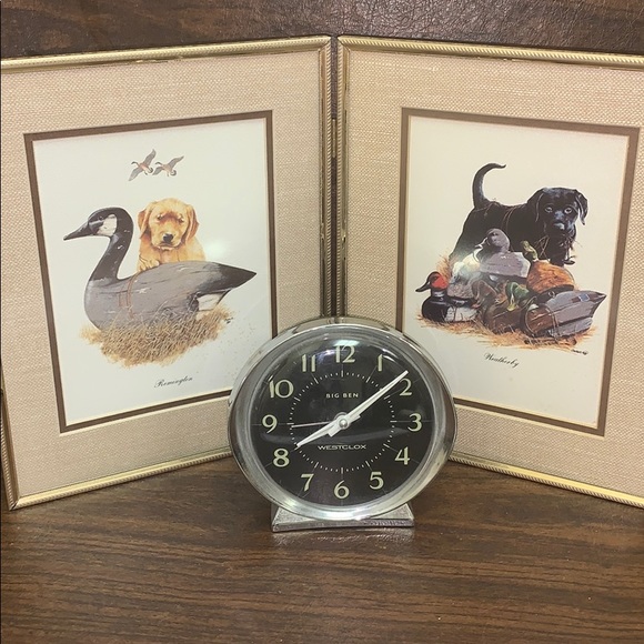 Double framed hunting art yellow Black Labrador - Picture 3 of 12